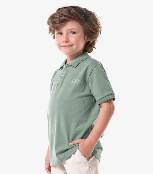Conjunto Infantil Polo Com Bermuda Trick Nick Verde