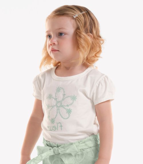 Conjunto Infantil Blusa Com Shorts Trick Nick Bege
