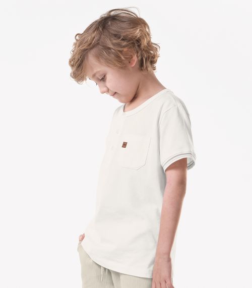 Conjunto Infantil Camiseta Com Bermuda Trick Nick Bege