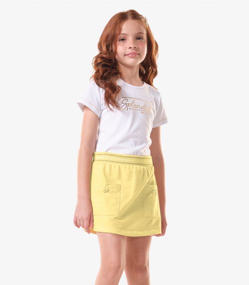 Conjunto Infantil Blusa Com Saia Trick Nick Branco