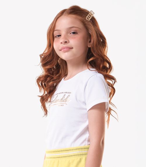 Conjunto Infantil Blusa Com Saia Trick Nick Branco