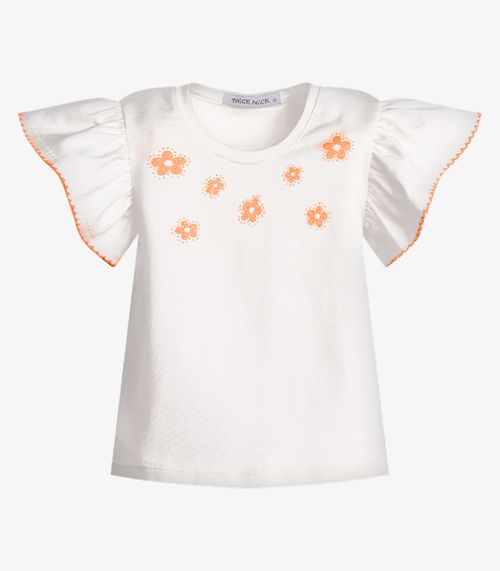 Conjunto Feminino Blusa Com Shorts Trick Nick Branco