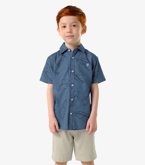 Conjunto Infantil Camisa Com Bermuda Trick Nick Azul