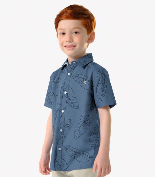 Conjunto Infantil Camisa Com Bermuda Trick Nick Azul