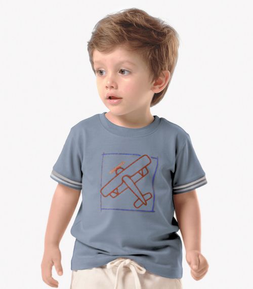 Conjunto Infantil Camiseta Com Bermuda Trick Nick Azul