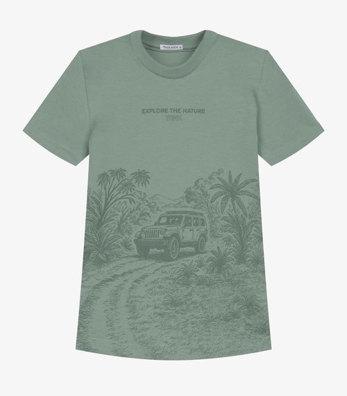 Conjunto Infantil Camiseta Com Bermuda Trick Nick Verde