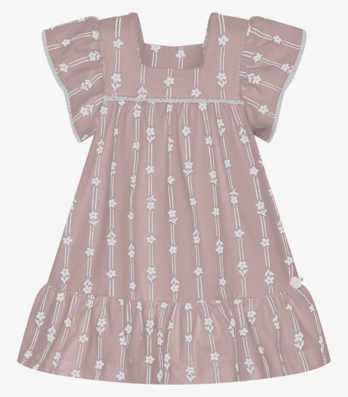 Vestido Infantil Menina Cotton Leve Trick Nick Rosa