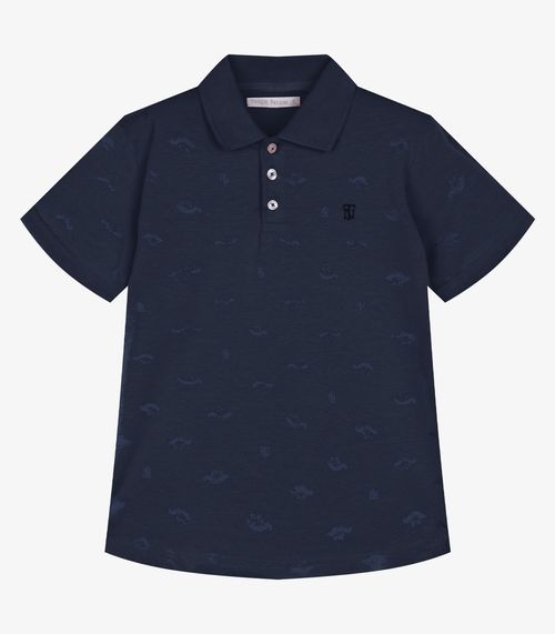 Conjunto Infantil Polo Com Bermuda Trick Nick Azul