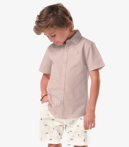 Conjunto Infantil Camisa Com Bermuda Trick Nick Rosa