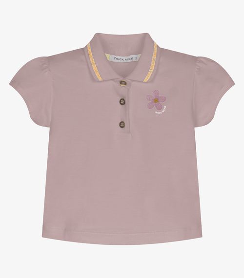 Conjunto Menina Polo Com Shorts Saia Trick Nick Rosa