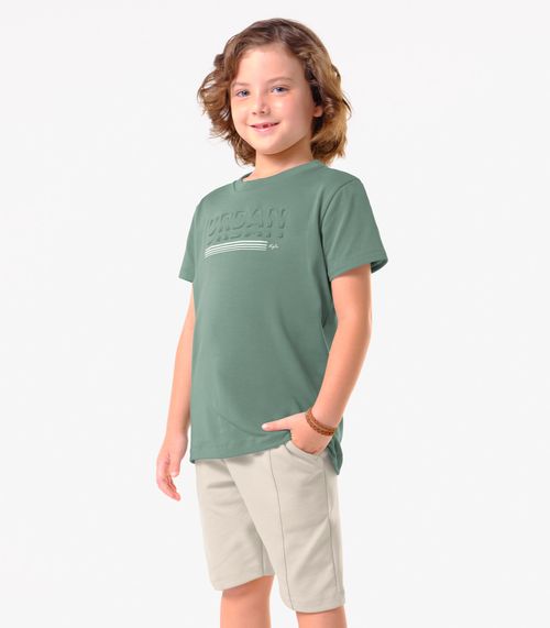 Conjunto Infantil Camiseta Com Bermuda Trick Nick Verde