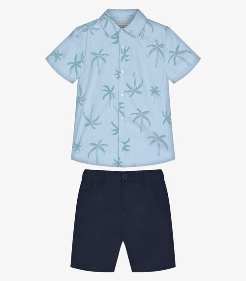 Conjunto Infantil Camisa Com Bermuda Trick Nick Azul