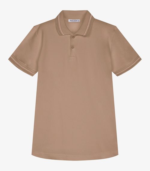 Polo Infantil Menino Piquet Trick Nick Marrom
