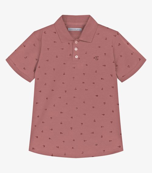 Conjunto Infantil Polo Com Bermuda Trick Nick Rosa