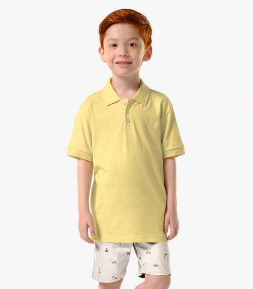 Conjunto Infantil Polo Com Bermuda Trick Nick Amarelo