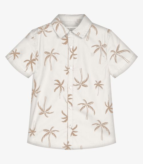 Conjunto Infantil Camisa Com Bermuda Trick Nick Bege