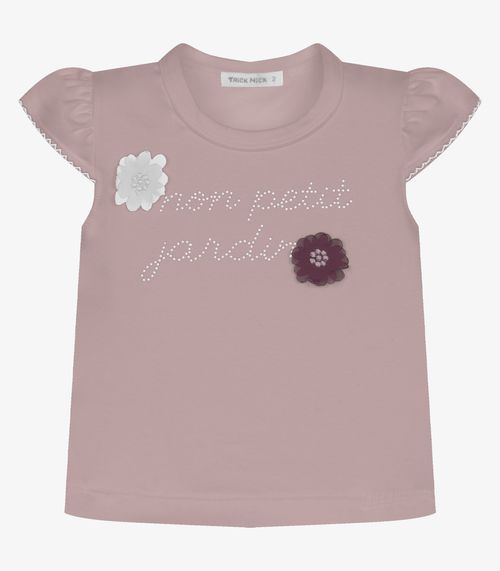 Blusa Infantil Feminina Cotton Leve Trick Nick Rosa