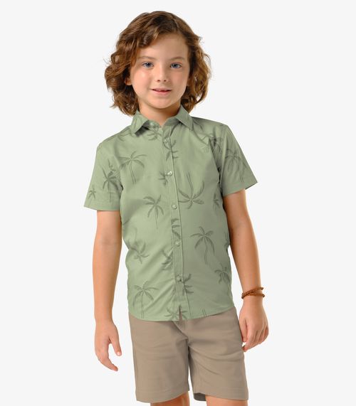 Conjunto Infantil Camisa Com Bermuda Trick Nick Verde