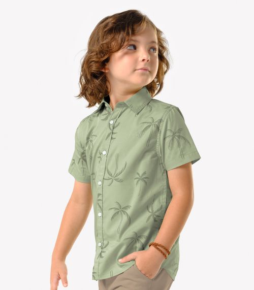 Conjunto Infantil Camisa Com Bermuda Trick Nick Verde