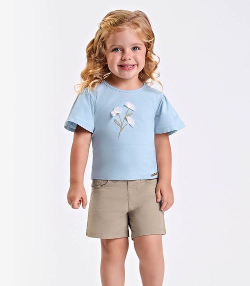 Conjunto Verão Menina Com Estampa Trick Nick Azul
