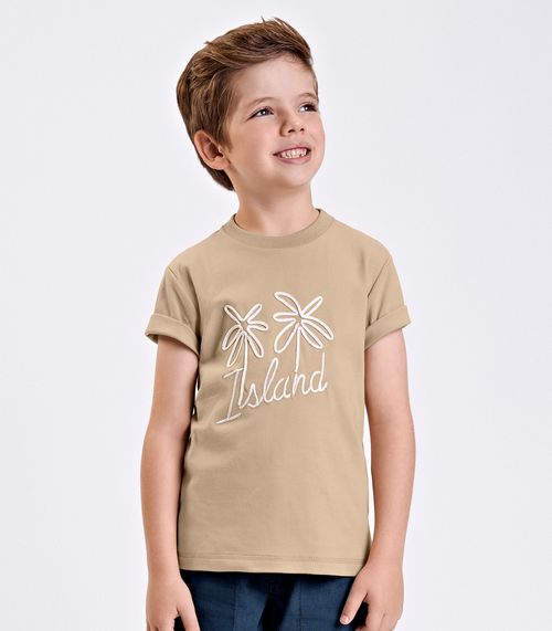 Conjunto Verão Menino Suedine Trick Nick Bege