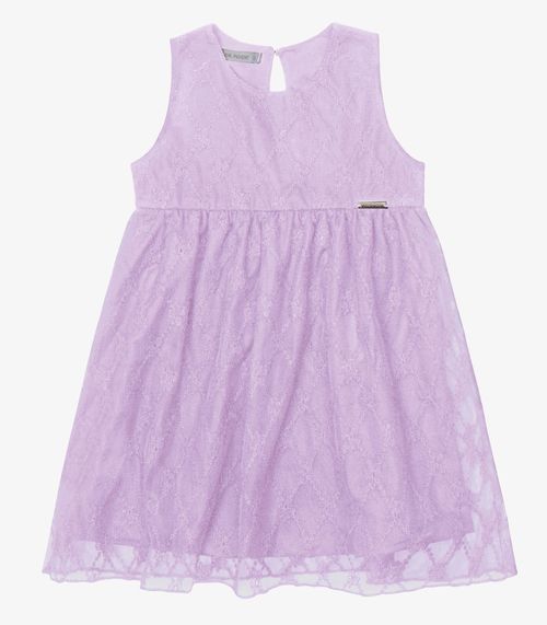Vestido Verão Menina Midi Com Forro Trick Nick Roxo