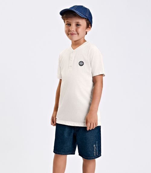 Conjunto Verão Menino Meia Malha Trick Nick Bege
