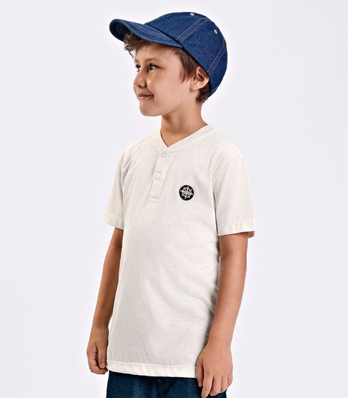 Conjunto Verão Menino Meia Malha Trick Nick Bege