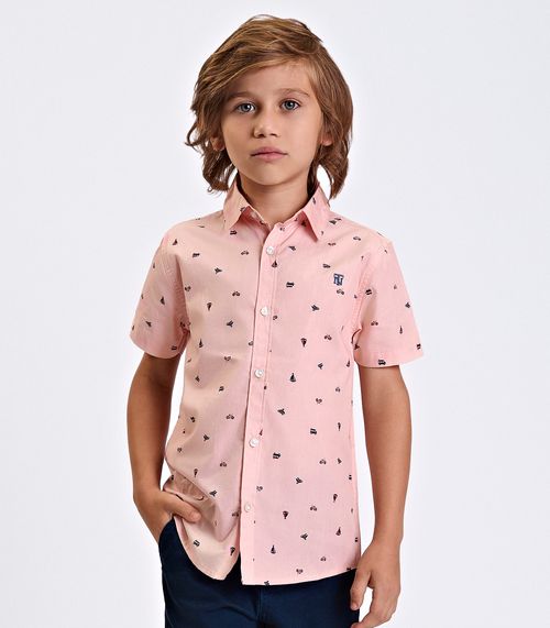 Conjunto Camisa Polo Com Bermuda Trick Nick Rosa