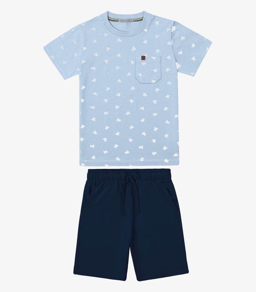 Conjunto Verão Menino Moletinho Trick Nick Azul