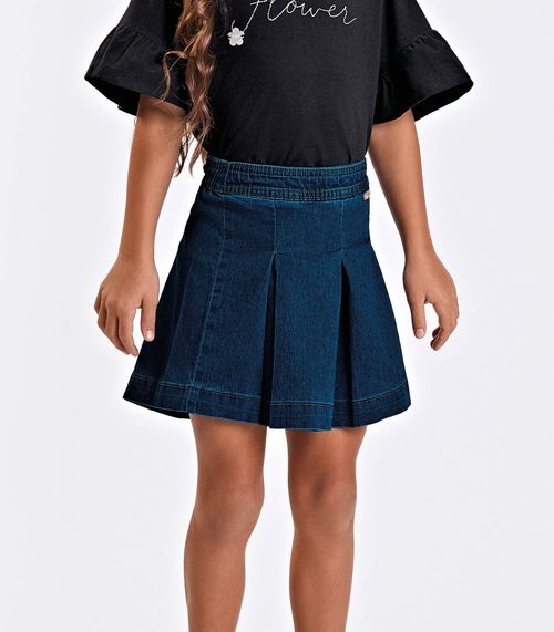 Shorts Verão Menina Curto Jeans Trick Nick Azul