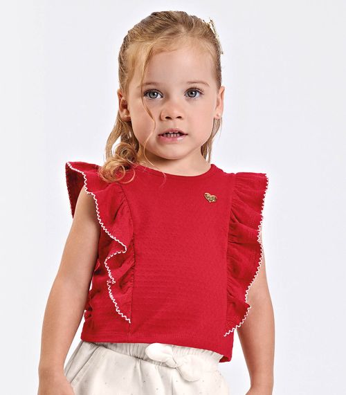 Conjunto Verão Menina Curto Com Lacinho Trick Nick Vermelho