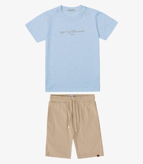 Conjunto Verão Menino Meia Malha Trick Nick Azul