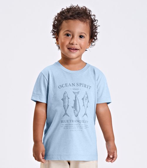 Conjunto Verão Menino Meia Malha Trick Nick Azul