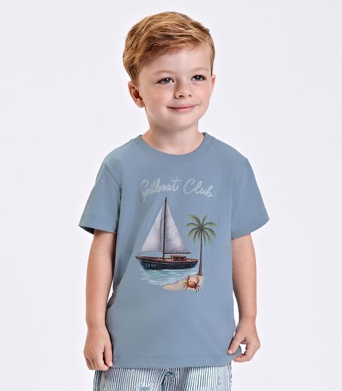 Conjunto Verão Menino Meia Malha Trick Nick Azul