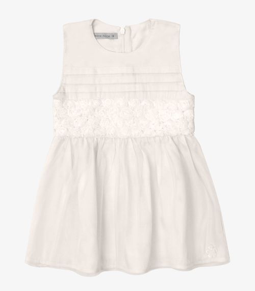 Vestido Verão Menina Com Plaquinha Trick Nick Bege