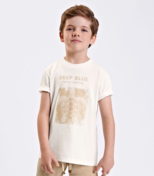 Conjunto Verão Menino Meia Malha Trick Nick Bege