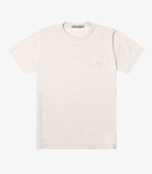 Camiseta Verão Menino Manga Curta Trick Nick Bege