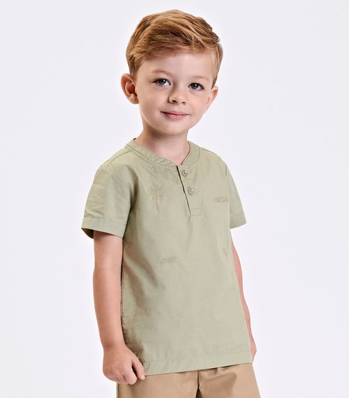Conjunto Verão Menino Camisa E Bermuda Trick Nick Verde