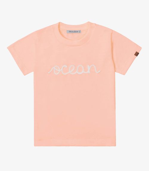 Camiseta Verão Menino Meia Malha Trick Nick Rosa