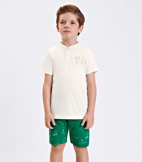 Conjunto Verão Menino Meia Malha Trick Nick Verde