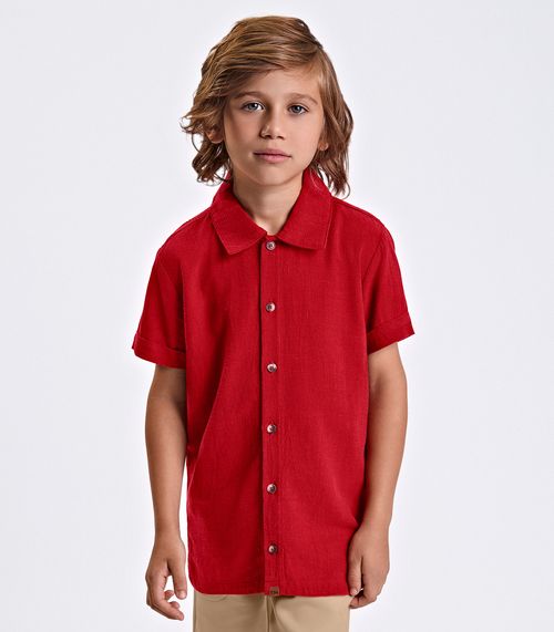 Conjunto Verão Menino Camisa E Bermuda Trick Nick Vermelho