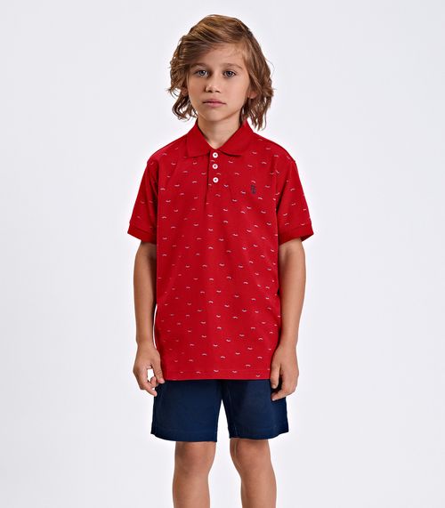 Conjunto Polo Com Bermuda Trick Nick Vermelho
