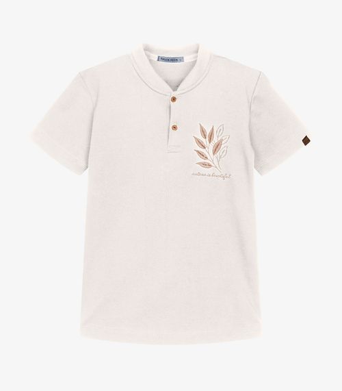 Conjunto Infantil Camiseta Com Bermuda Trick Nick Bege