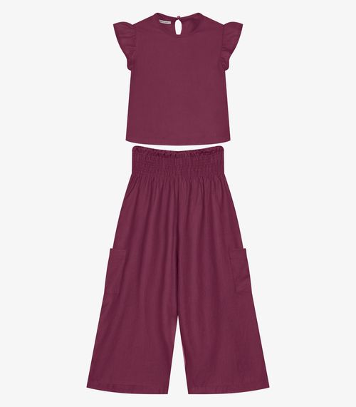 Conjunto Infantil Blusa Com Pantacourt Trick Nick Vermelho