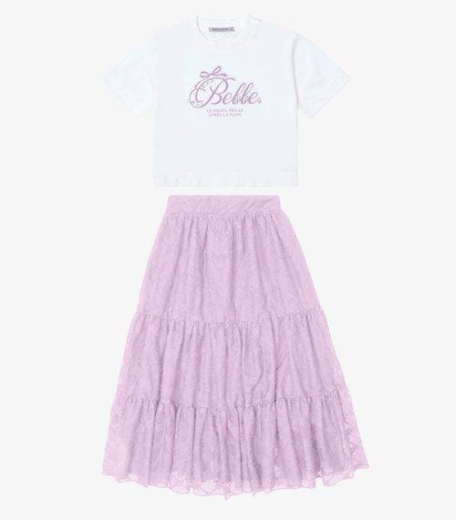 Conjunto Verão Meninas Midi Com Estampa Trick Nick Branco