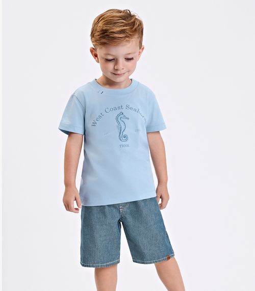 Conjunto Verão Menino Meia Malha Trick Nick Azul