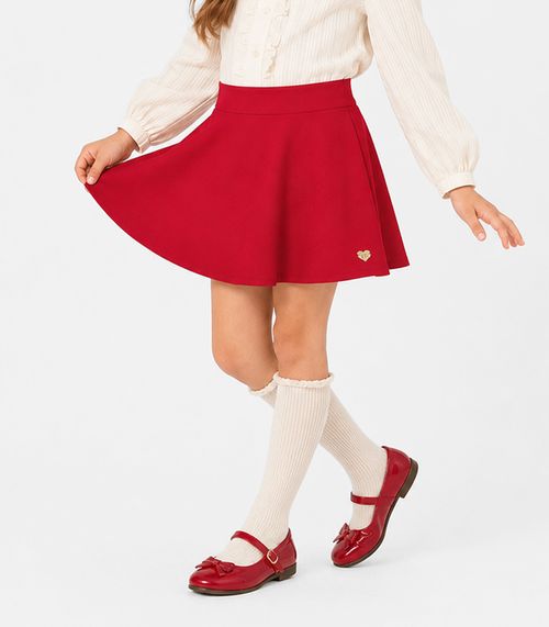 Short Saia Menina Cotton Leve Trick Nick Vermelho
