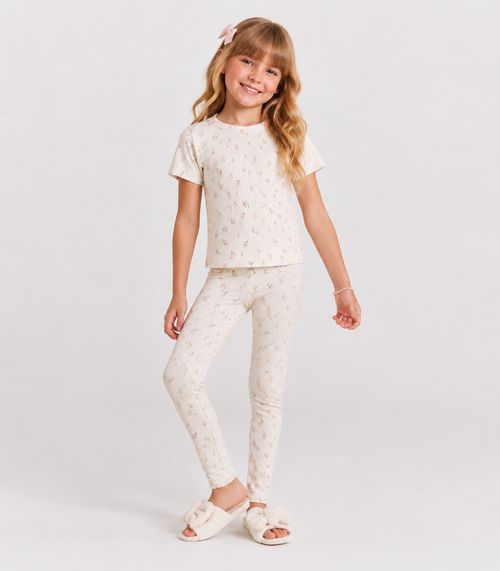 Conjunto Blusa Calça Infantil Estampado Trick Nick Bege
