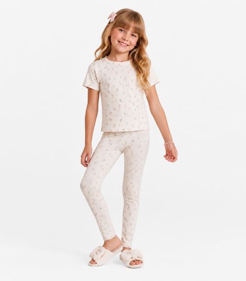 Conjunto Blusa Calça Infantil Estampado Trick Nick Bege